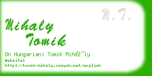 mihaly tomik business card